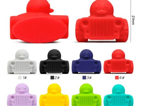 Wholesale 10pcs Cartoon Duck Car Pattern Silicone Beads Fashion