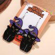 Wholesale Halloween Series Pumpkin Candy Little Devil Ghost Black Cat Dwarf Acrylic Earrings Online now