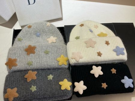 Wholesale Autumn and Winter Rabbit Fur Cute Star Knitted Hat Fashion