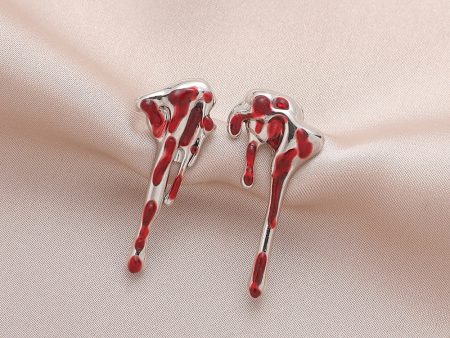 Wholesale Fashion Halloween Eclipse Blood Drop Earrings Online Sale