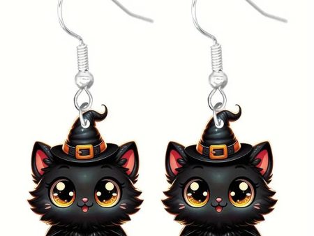 Wholesale Halloween Mummy Pumpkin Black Cat Devil Skeleton Earrings Hot on Sale