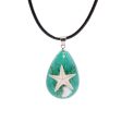 Wholesale 6pcs Natural Starfish Specimen Luminous Stone Necklace For Discount