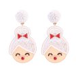 Wholesale 3 pairs 1 pack Christmas creative Santa Claus Granny oil dripping diamond earrings Online now