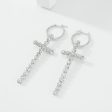 Wholesale Fashion Full Diamond Cross Earrings Online