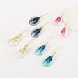 Wholesale Fashion Colorful Floral Alloy Oil Drop Long Earrings Cheap