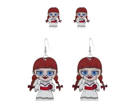 Wholesale Halloween Movie Horror Character Wooden Earrings Discount