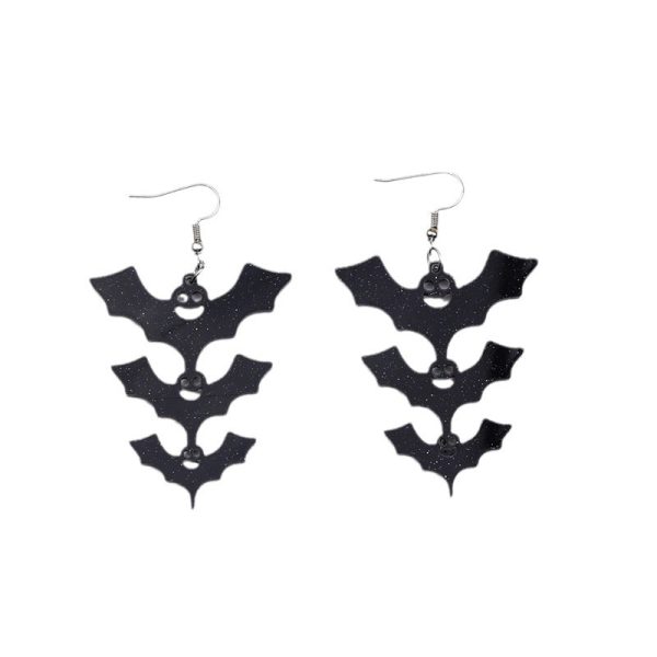 Wholesale Halloween Ladder Bat Acrylic Earrings Online Hot Sale