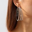 Wholesale Retro Exaggerated Multi-layered Circle Full Diamond Earrings Fashion