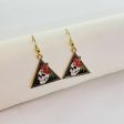 Wholesale Dark Personality Halloween Horror Funny Skull Bat Tombstone Rose Earrings Hot on Sale