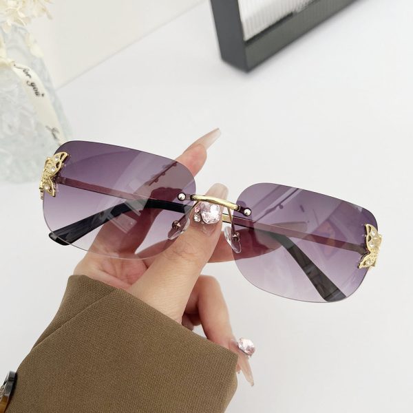 Wholesale Personalized Butterfly Square Frameless Sunglasses Online