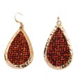 Wholesale Fashion PU Leather Sequin Water Drop Simple Shiny Exaggerated Earrings Online