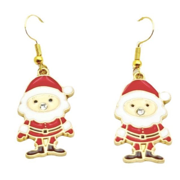 Wallesar Santa Claus Christmas Tree Cartoon Earrings Discount