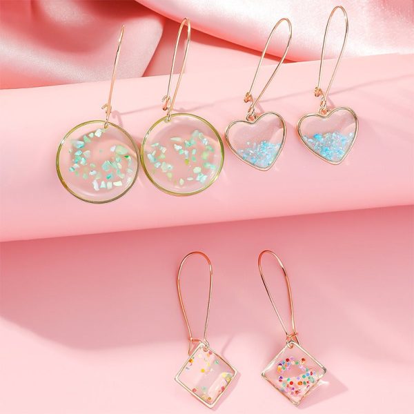 Wholesale Resin Dripping Retro Natural Dried Flower Earrings Discount