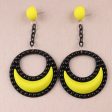 Wholesale Exaggerated Candy Color Three-Dimensional Crescent Acrylic Earrings Cheap