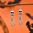 Wholesale Halloween Personalized Dark Skull Ghost Claw Pendant Earrings Cheap