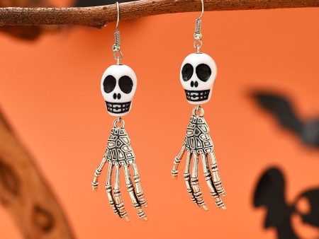 Wholesale Halloween Personalized Dark Skull Ghost Claw Pendant Earrings Cheap