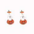 Wholesale Halloween Oil Drip Cute Cartoon Ghost Pumpkin Earrings Online