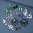 Wholesale Halloween Exaggerated Skeleton Spider Web Pumpkin Earrings Supply