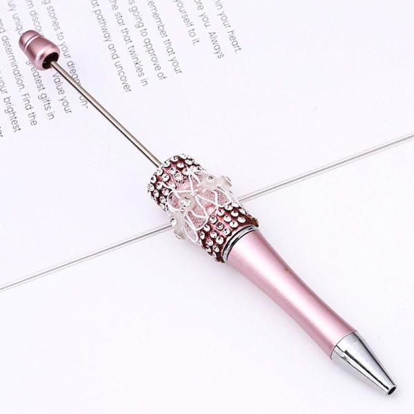 Wholesale 10pcs Beadable Pens DIY Diamond-studded Creative Butterfly Mesh Handmade Diamond Ballpoint Pen Discount