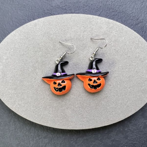 Wholesale Halloween Simple Fashion Ghost Pumpkin Spider Witch Spoof Earrings Online