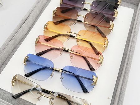 Wholesale Personalized Butterfly Square Frameless Sunglasses Online