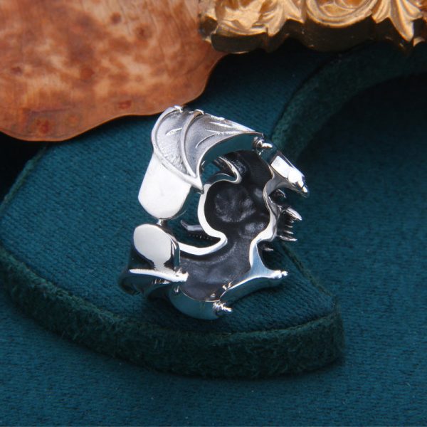 Wholesale Vintage Skull Bat Ring Cheap