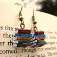 Wholesale Gothic Retro Creative Stacking Book Library Color Earrings Sale