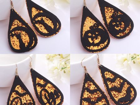 Wholesale 2 Pair Pack Bat Ghost Cat Pumpkin Double Layer Earrings Online