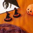 Wholesale Halloween Hat Ghost Creative Rice Bead Pumpkin Bat Exaggerated Earrings For Sale