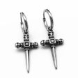 Wholesale Skeleton Cross Titanium Steel Earrings For Cheap