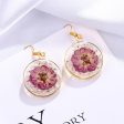 Wholesale 6pcs Mother of Pearl Sequins Real Flower Resin Earrings Supply