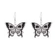 Wholesale Halloween Punk Style Dark Butterfly Skull Series Skull Alloy Earrings Online