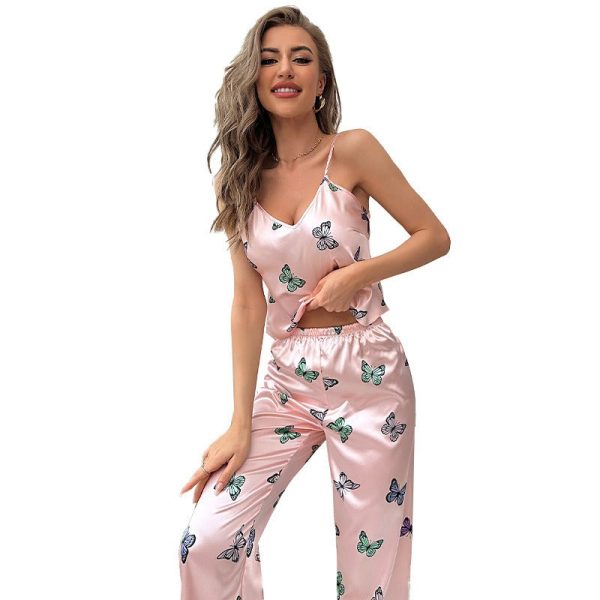 Wholesale Suspender Skirt Pants Suit Fashionable Printed Pajamas Supply