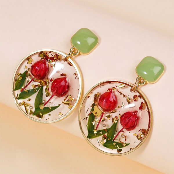 Wholesale Epoxy Eternal Pollen Bud Earrings on Sale