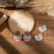 Wholesale Exaggerated Boho Wooden Round Earrings For Sale