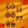 Wholesale Halloween Black Cat Ghost Pumpkin Spliced Drop Earrings Online Hot Sale