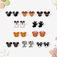 Wholesale Halloween Heat Shrink Cute Bat Earrings Fashion