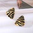 Wholesale Medieval Geometric Triangle Retro Zebra Pattern Earrings For Discount