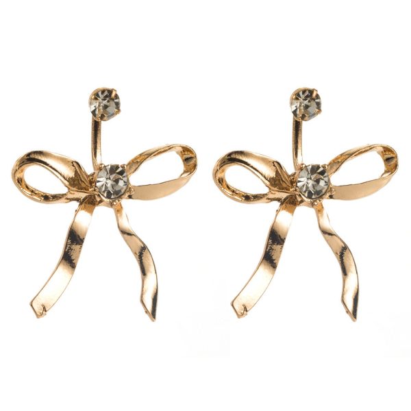 Wholesale Fashion Bow Diamond Earrings For Cheap