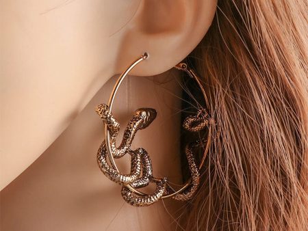 Wholesale Fashion Exaggerated Retro Creative Beauty Snake Earrings Hot on Sale