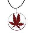 Wholesale 6pcs Resin Dripping Glue Dried Flower Maple Leaf Fashion Handmade Necklace Supply