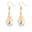 Wholesale Mother s Day Long Crystal Light Luxury High-end Colorful Crystal Water Drop Earrings Hot on Sale