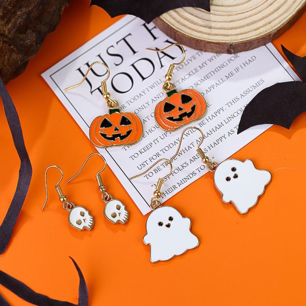 Wholesale Halloween Pumpkin Ghost Skull Earrings Hot on Sale