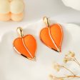 Wholesale Colorful Spray Paint Love Water Drop Double Layer Earrings Discount