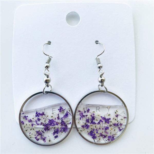 Wholesale 6pcs Round Floral Fashion Earrings Cheap