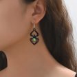 Wholesale Halloween Spider Retro Exaggerated Emerald Earrings Cheap