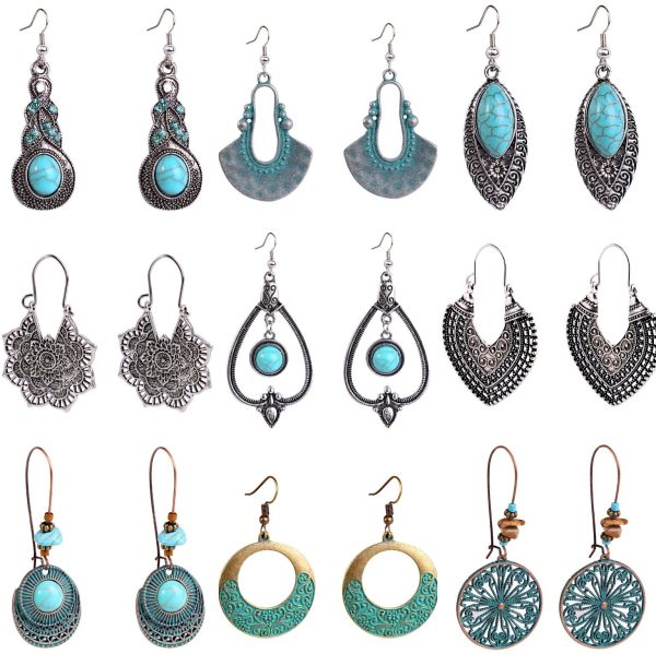 Wholesale Ethnic Turquoise Bohemian Vintage Earrings Discount