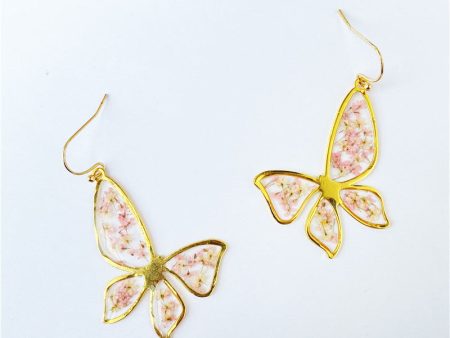 Wholesale 6pcs Butterfly Shape Flower Resin Earrings Online Sale