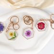 Wholesale 6pcs Natural Dried Flower Specimen Keychain Hot on Sale