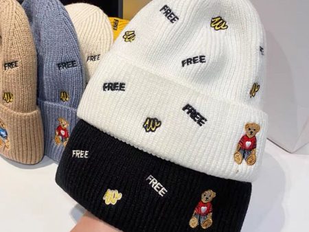 Wholesale Autumn and Winter All-match Letter Embroidered Cartoon Beanie Online Hot Sale